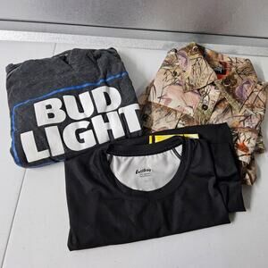 Bundle Men Small Shirts Bud Light Hoodie Eastboy Flame Guy Harvey Camo Fishing